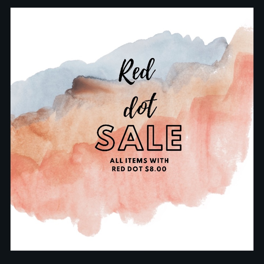 All items with a red dot are only $8.00